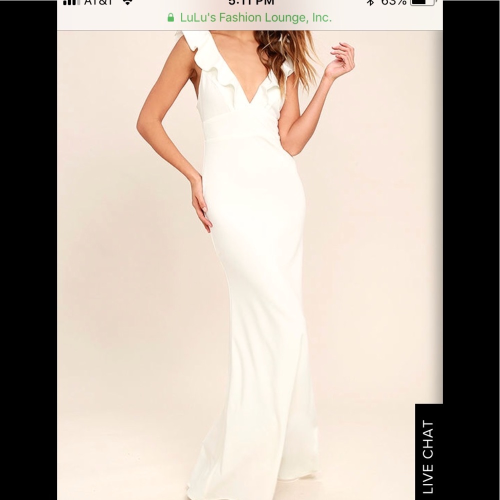 LULUS perfect opportunity white maxi-dress